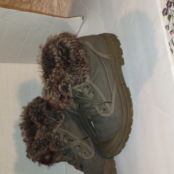 Joe Boxer Canvas Fur Lined Boots - Picture 2 of 7